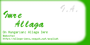 imre allaga business card